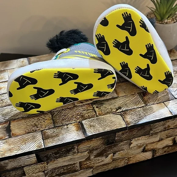 Host Pick🎈FEIYUE Baby Unisex Delta Mid Animal Fur-Lined Shoes Gorilla - Size 2 - Picture 13 of 16